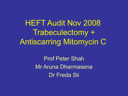 Audit: Mitomycin C Trabeculectomy