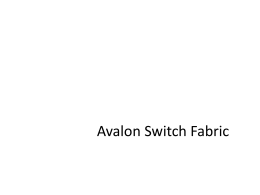 Avalon Switch Fabric - McMaster University