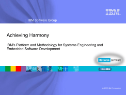 Harmony for Systems Engineering