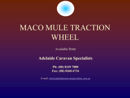 MACO MULE TRACTION WHEEL - Adelaide Caravan Specialists