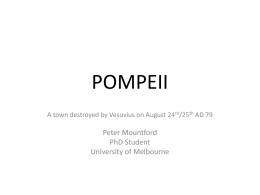 POMPEII and HERCULANEUM - University of Melbourne