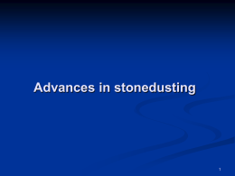 Advances in Stonedusting - AiroDust