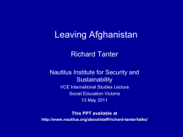 Leaving Afghanistan - Social Education Victoria