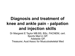 Diagnosis and treatment of knee and ankle pain