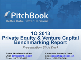 The PitchBook Platform