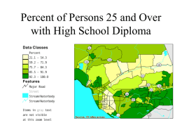 Percent of Persons 25 and Over with High School Diploma