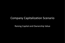 Company Capitalization Scenario
