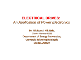 Electrical Drives: An application of Power Electronics