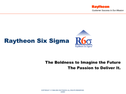 Jon McKenzie, Raytheon , Raytheon Six Sigma