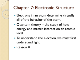 Chapter 6: Electronic Structure