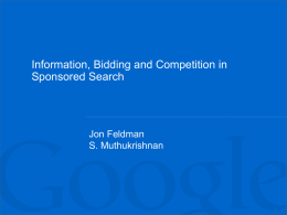 Information, Bidding Languages and Competition in