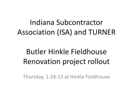 Pre-Bid Meeting - Indiana Subcontractors Association