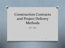 Construction Contracts - University of Southern Mississippi