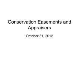 Conservation Easements and Appraisers