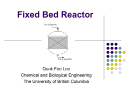 Plug Flow Model - Biodiesel Projects