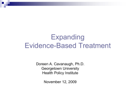 Evidence-Based Treatment Practices