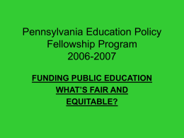 Pennsylvania Education Policy Fellowship Program 2006-2007
