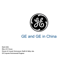 Welcome to the new GE PPT template!