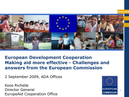 EUROPEAID ACTION PLAN TO INCREASE EFFECTIVENESS OF …