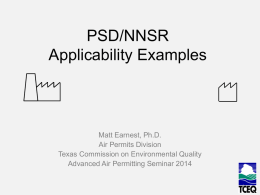 PSD/NNSR Applicability