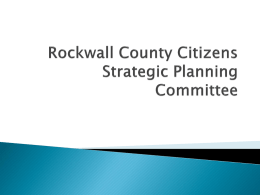 Rockwall County Citizens Master Planning Committee