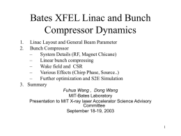 Linac and Bunch Compressor Dynamics