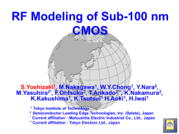 RF Modeling of Sub-100 nm CMOS - MOS-AK
