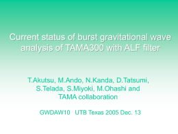 Burst analysis of TAMA300