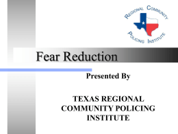 Texas Regional Community Policing Institute…
