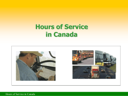 Hours of Service - WTA: Washington Trucking Associations