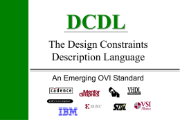 Design Constraints Description Language
