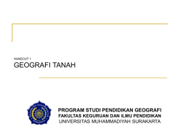 KLASIFIKASI TANAH - Universitas Muhammadiyah Surakarta