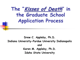 Kisses of Death in the Graduate School Application Process