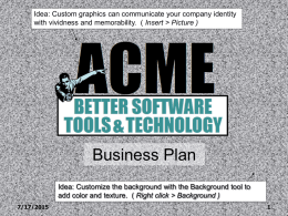 Acme Business Plan