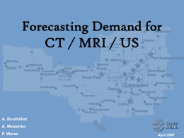 Forecasting Demand for CT/MRI/US