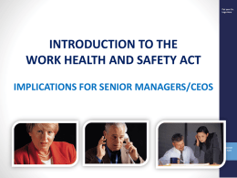 NSW Work Health Safety Act 2012