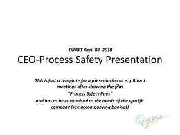 Process Safety Presentation