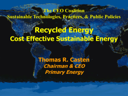 Turning Down the Heat - Recycled Energy Development