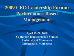 2006 CEO Leadership Forum: Advancing State Practice in