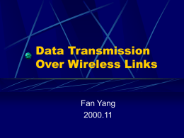 Data Transmission Over Wireless Link
