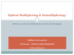 Optical Multiplexing & Demultiplexing
