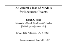 A General Class of Models for Recurrent Events
