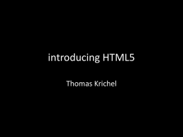 introducing HTML5 - Open Library Society