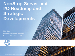 NonStop Server products & Roadmap