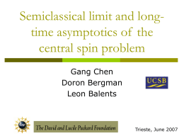 Semiclassical limit and long-time asymptotics of the
