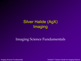 Silver Halide (AgX) Photography - RIT CIS
