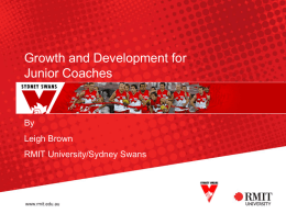Growth and Development for Junior Coaches
