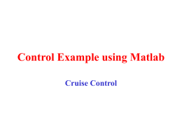 Control Example using Matlab