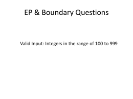 EP & Boundary Questions
