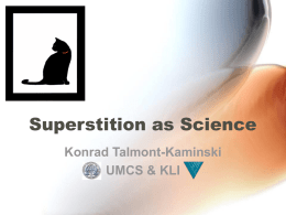 Superstition as Science - Just Another Deisidaimon